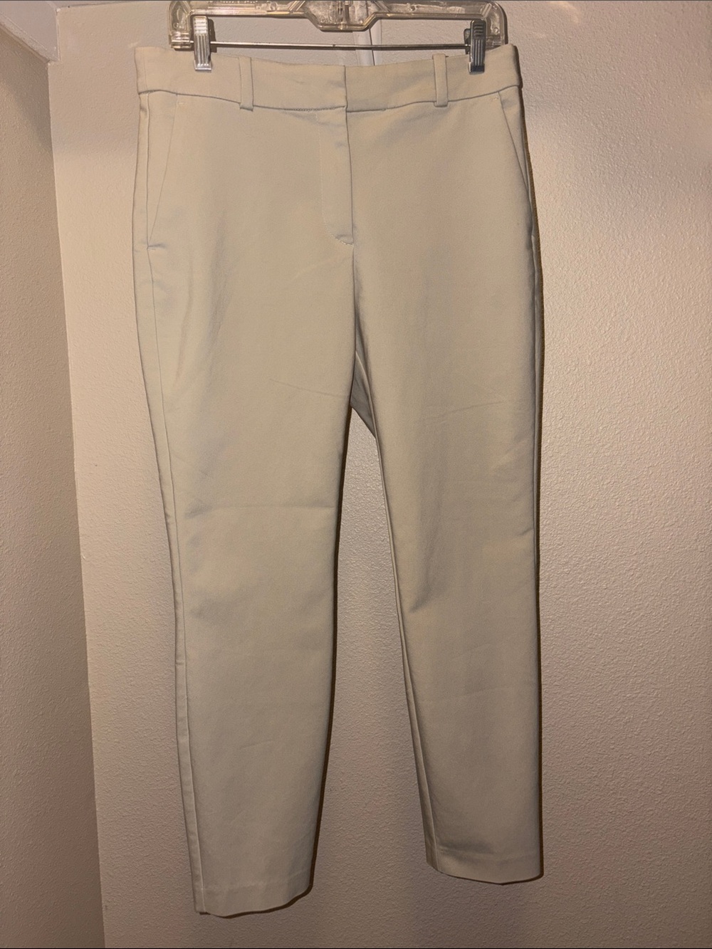 H&M Khaki Cropped Straight Leg Pants Size 10 Women’s Workwear